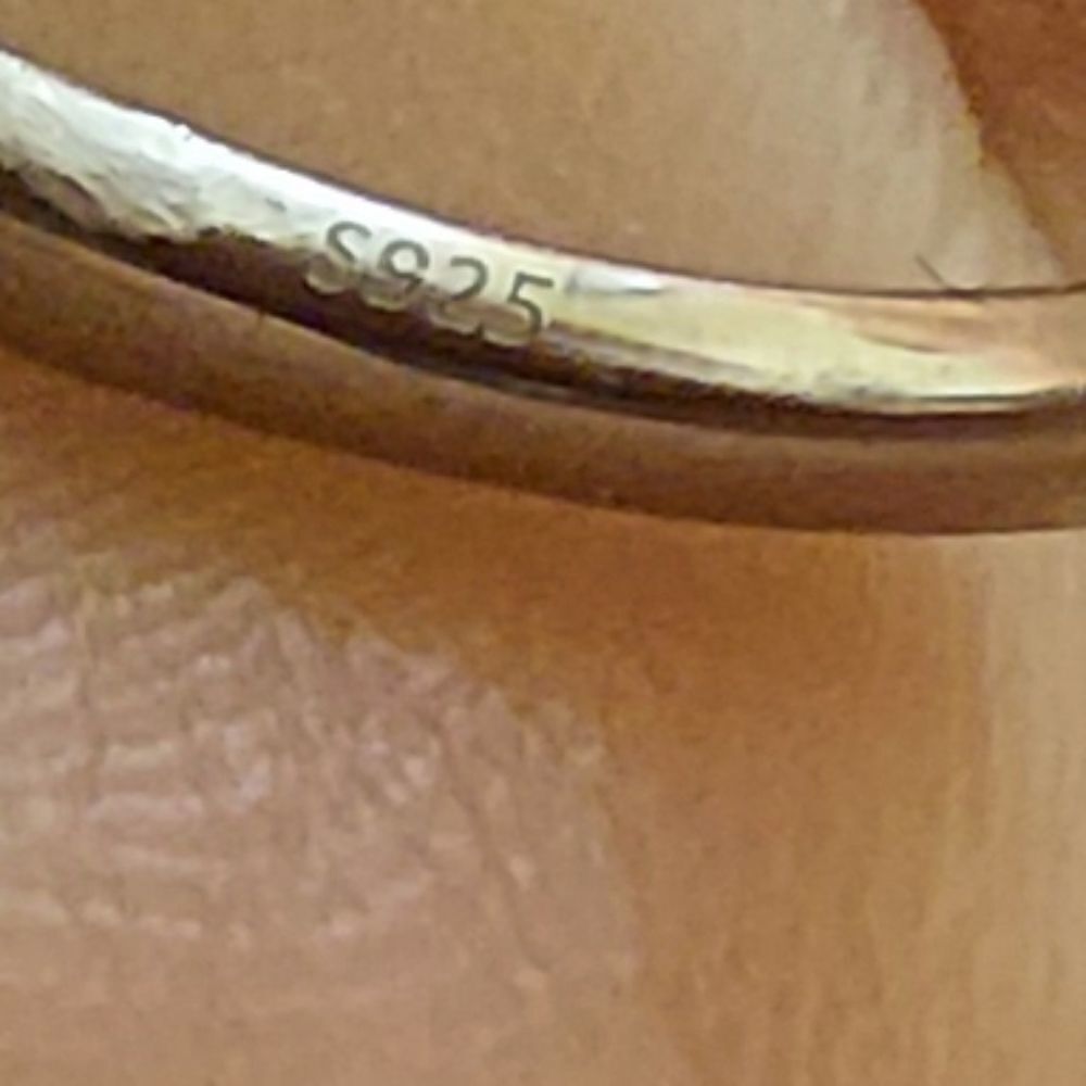 925 Sterling Silver Pink Cubic Zirconia Love Ring - Picture 6 of 6